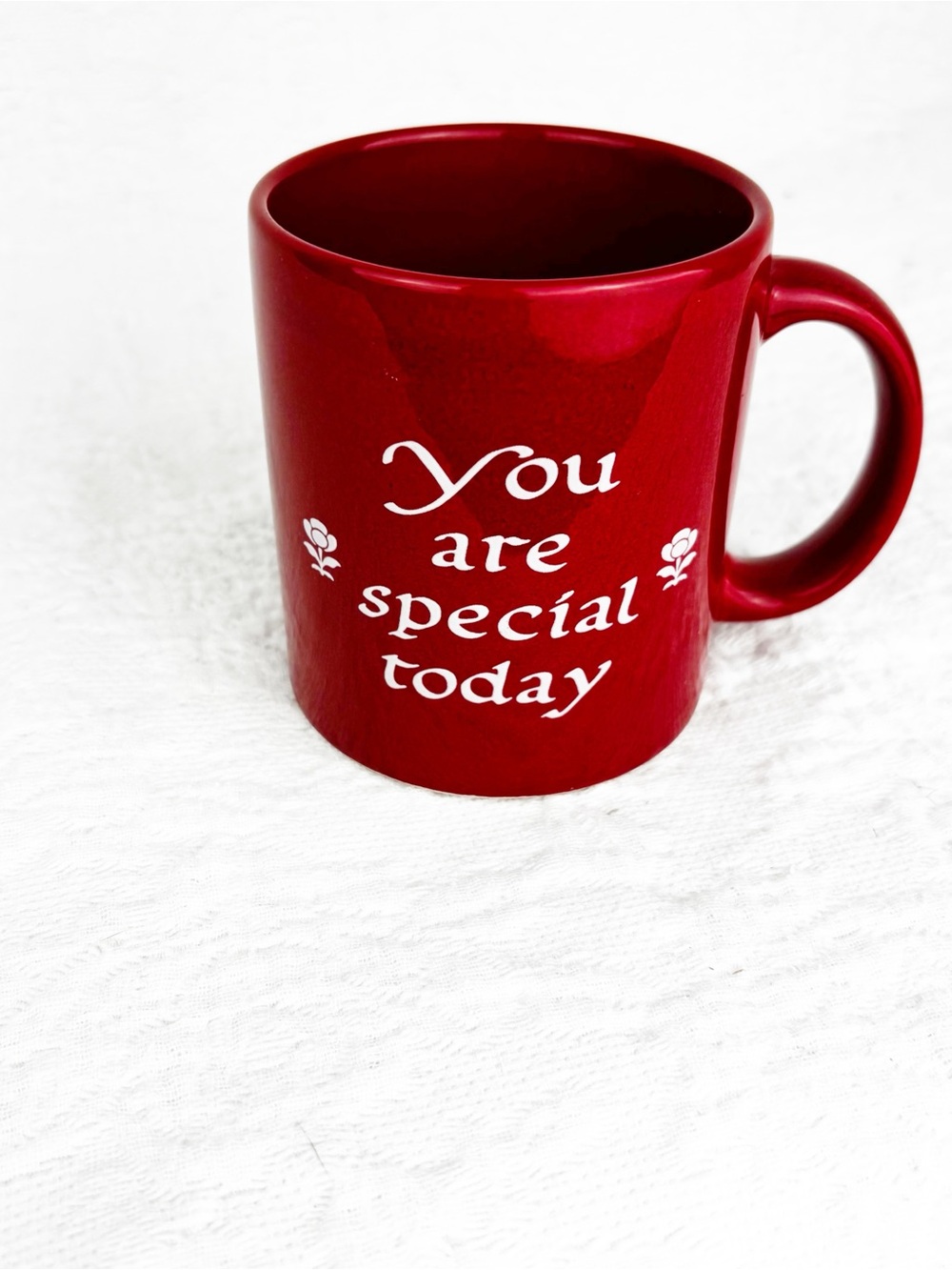 Waechtersbach Germany YOU ARE SPECIAL TODAY Red Mug Vintage